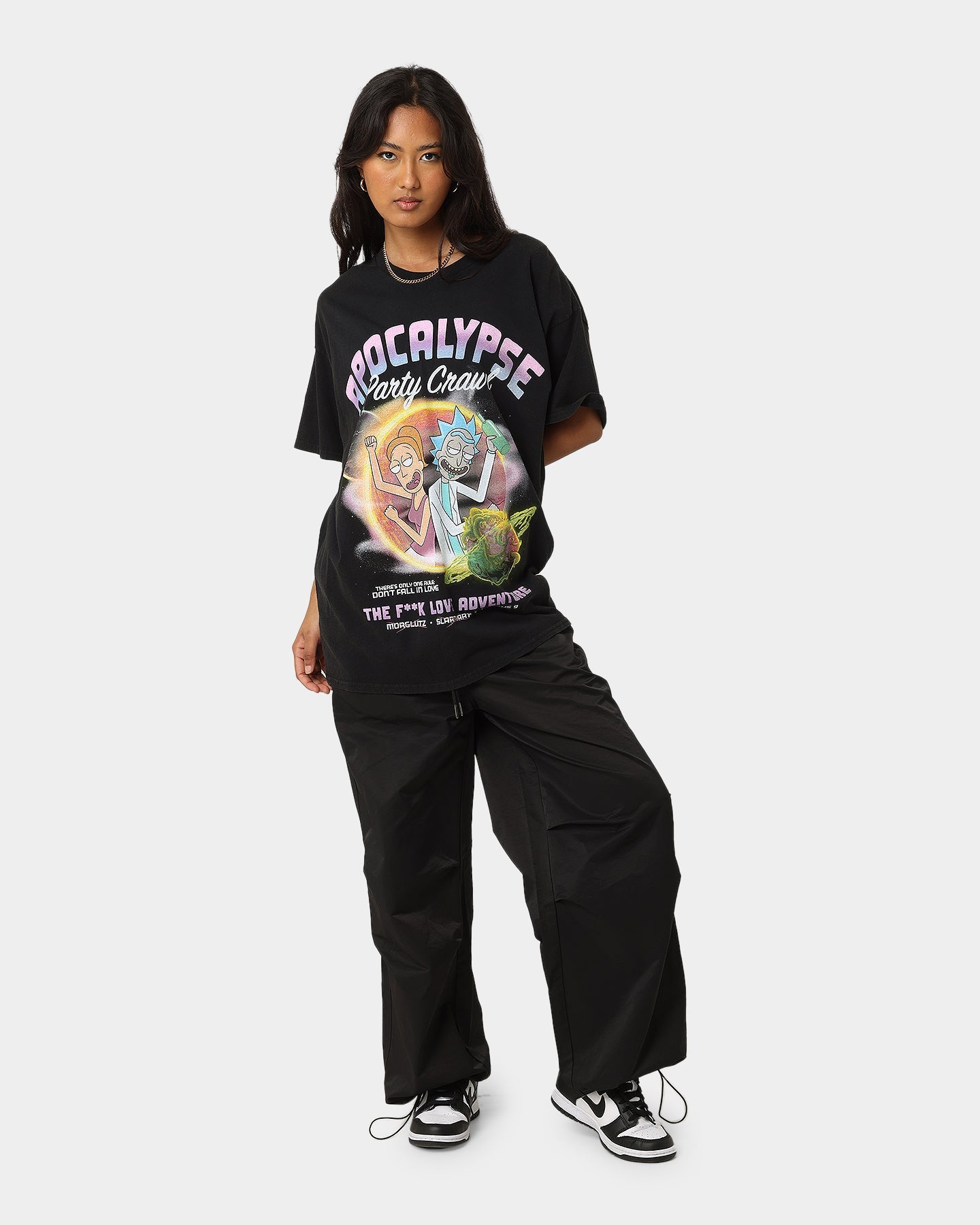 Goat Crew X Rick And Morty Apocalypse Vintage T-Shirt Black Wash Style001
