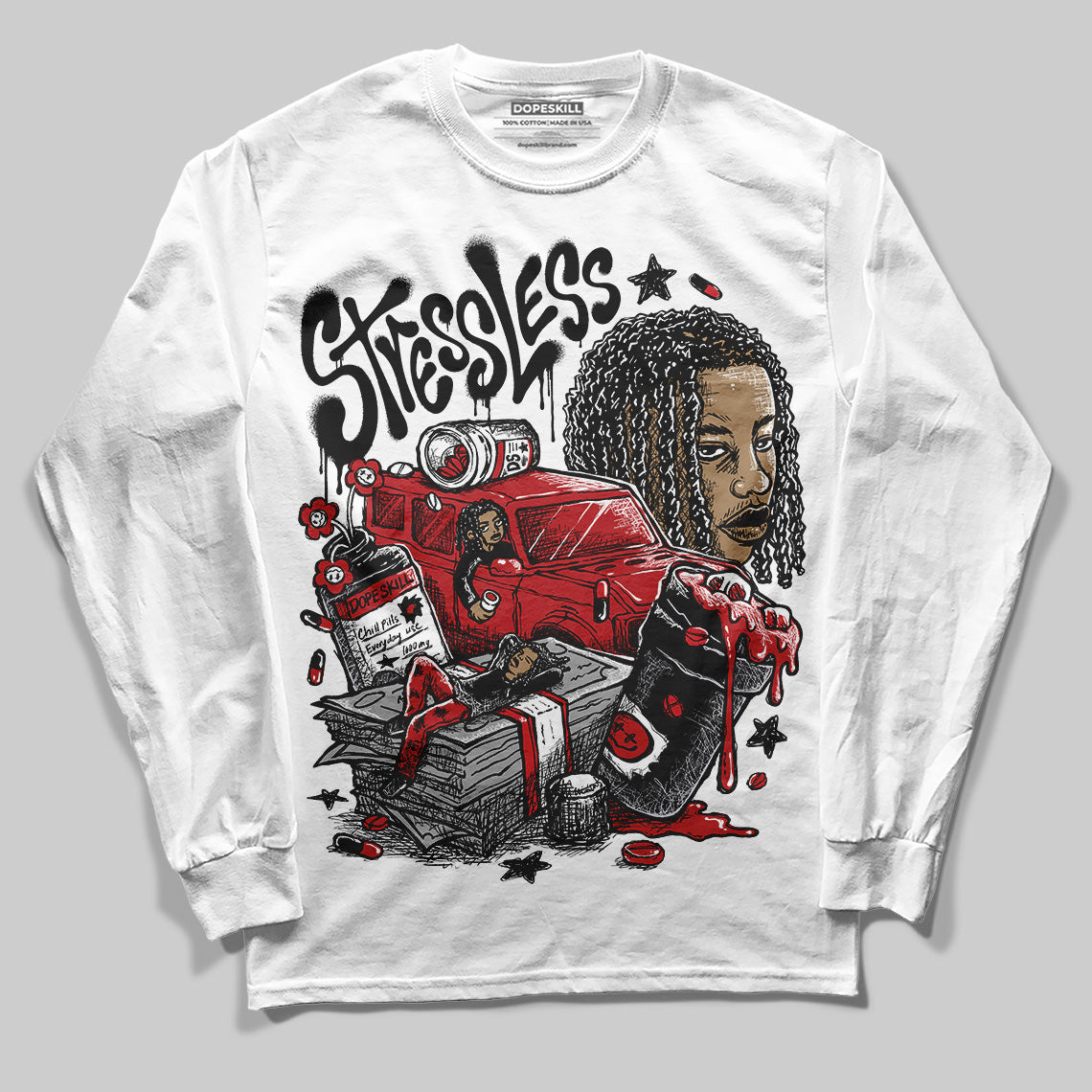 Black Toe Reimagined 1s DopeSkill Long Sleeve T-Shirt Stressless Graphic