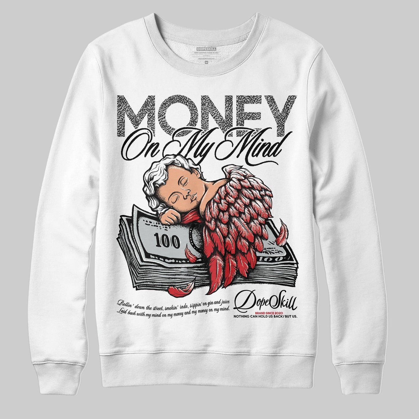 Black Cement 3s DopeSkill Sweatshirt MOMM Graphic