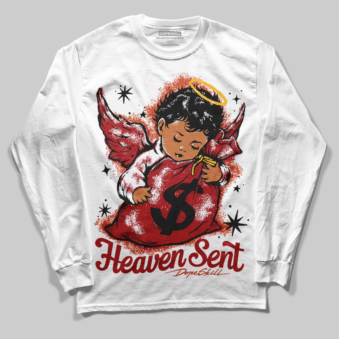 Brick By Brick 4s DopeSkill Long Sleeve T-Shirt Heaven Sent Graphic