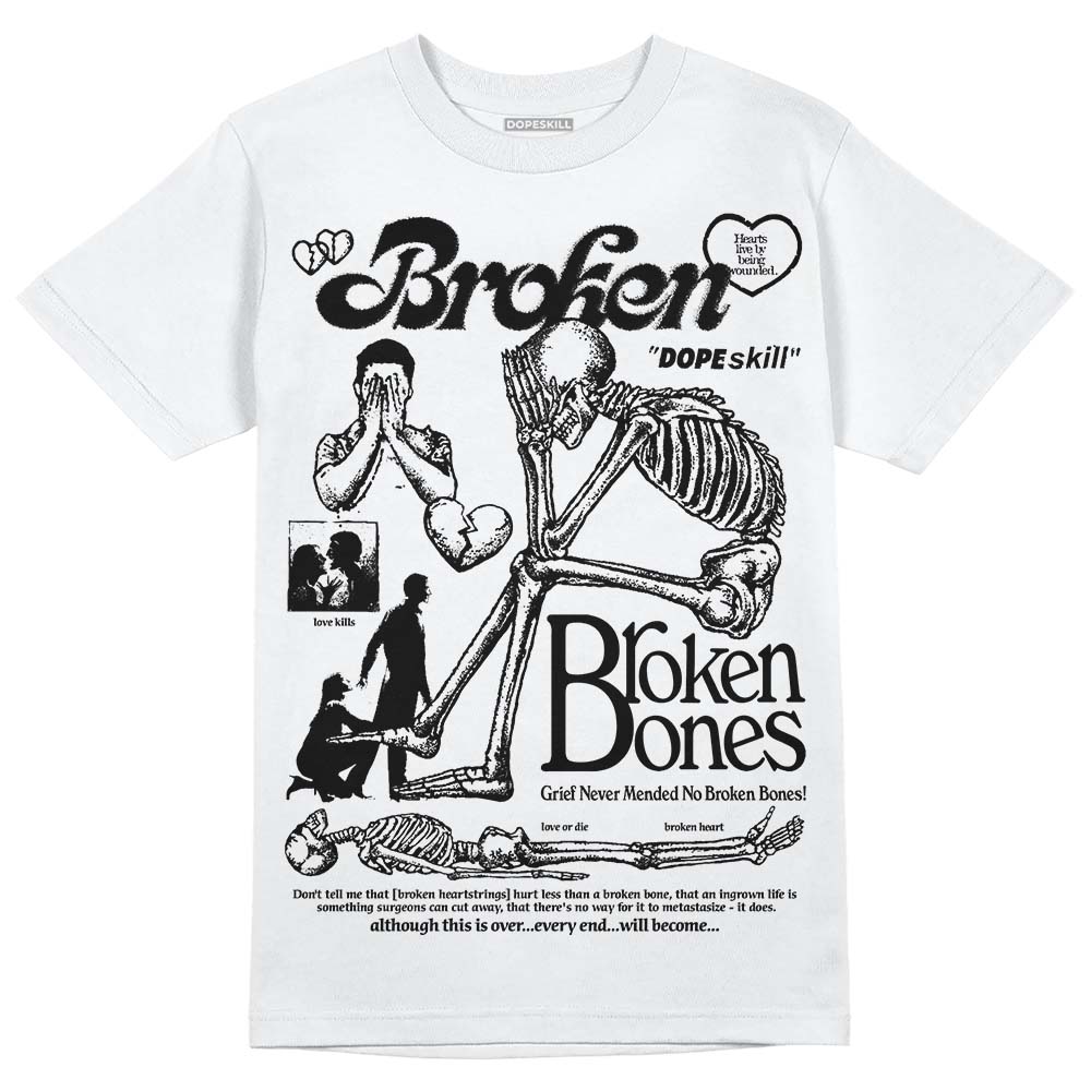 Dunk Panda White Black DopeSkill T-Shirt Broken Bones Graphic