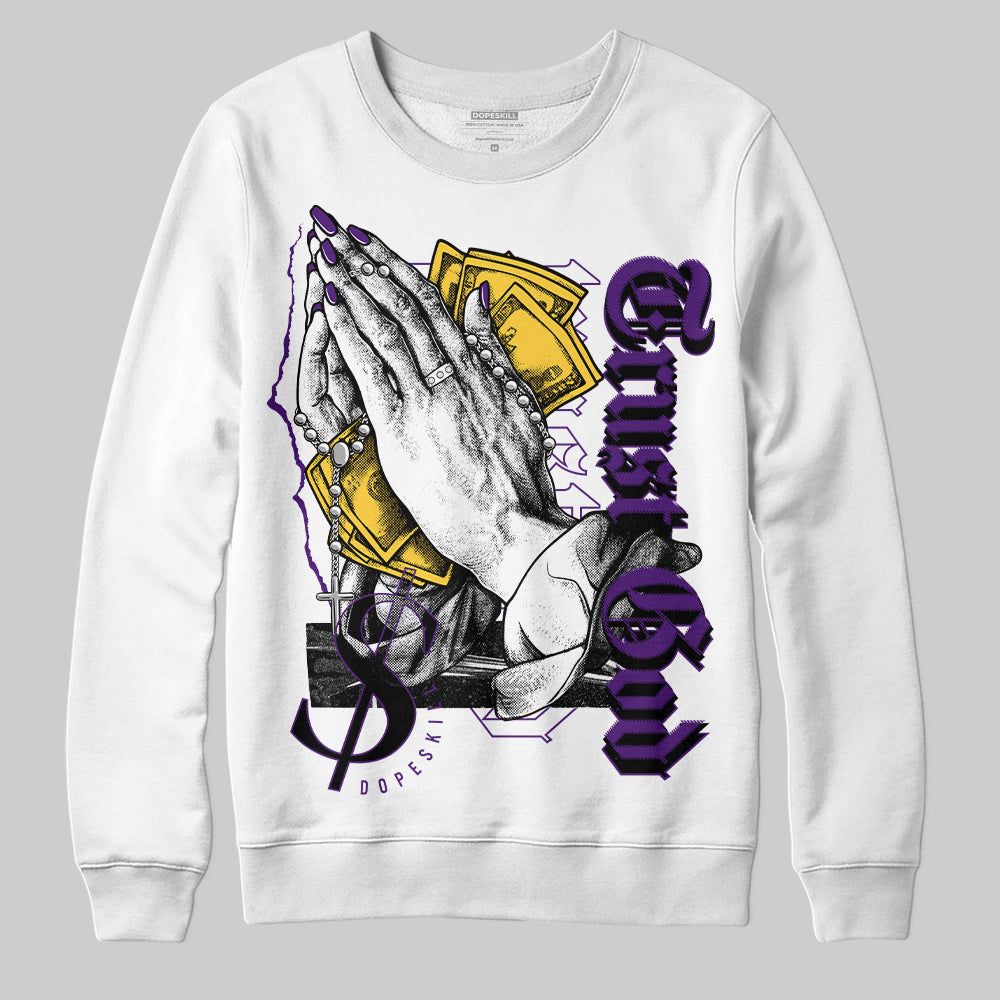 Field Purple 12s DopeSkill Sweatshirt Trust God Graphic