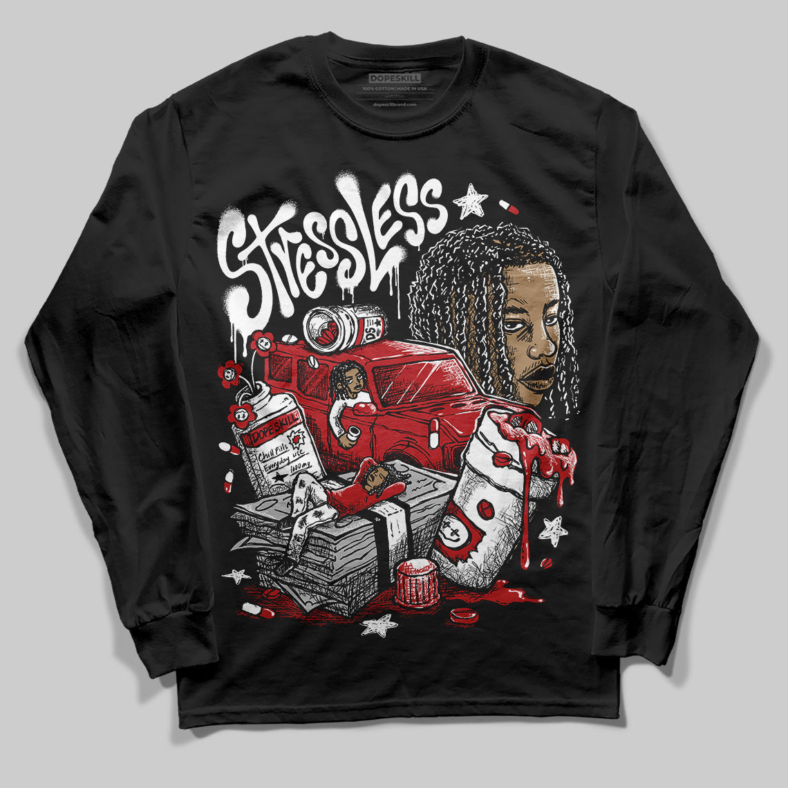 Black Toe Reimagined 1s DopeSkill Long Sleeve T-Shirt Stressless Graphic