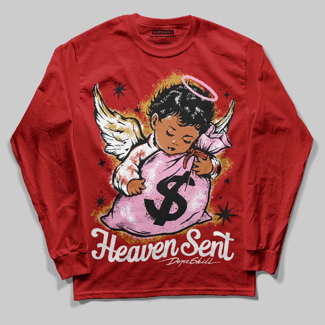 Brick By Brick 4s DopeSkill Long Sleeve T-Shirt Heaven Sent Graphic