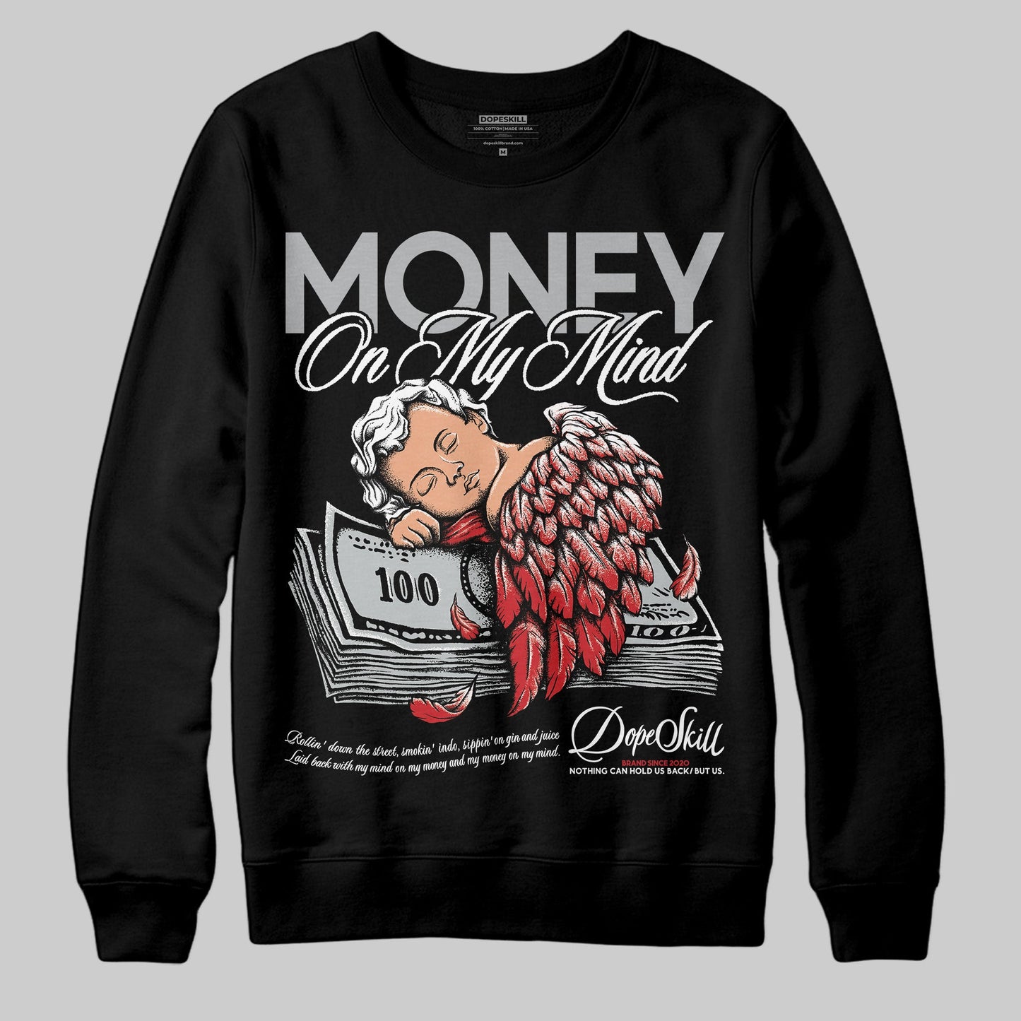 Black Cement 3s DopeSkill Sweatshirt MOMM Graphic