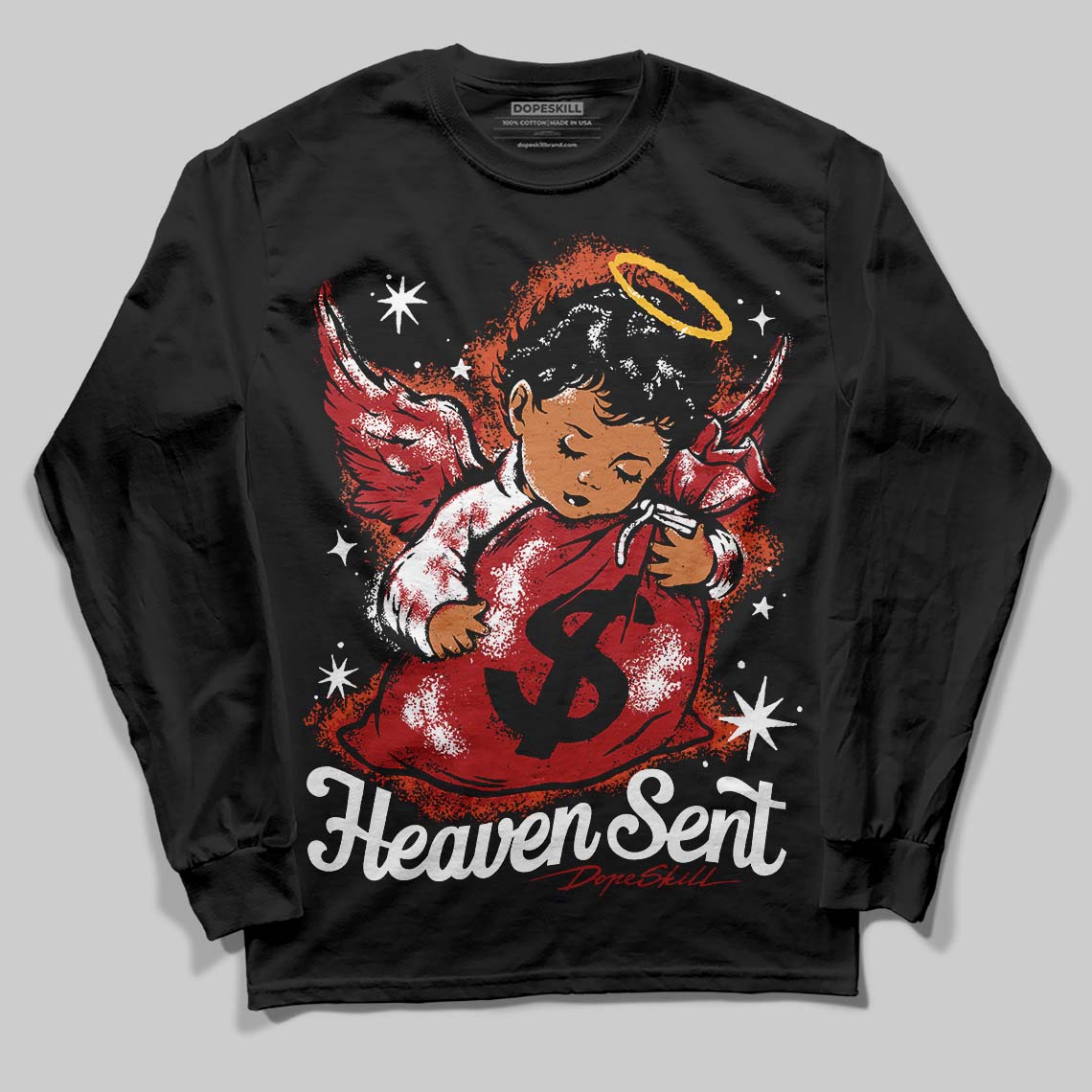 Brick By Brick 4s DopeSkill Long Sleeve T-Shirt Heaven Sent Graphic