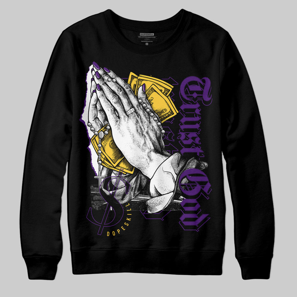 Field Purple 12s DopeSkill Sweatshirt Trust God Graphic