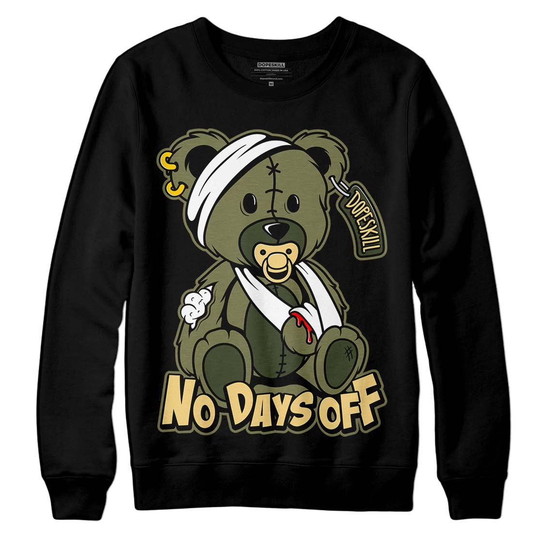 Craft Olive 4s DopeSkill Sweatshirt Hurt Bear Graphic