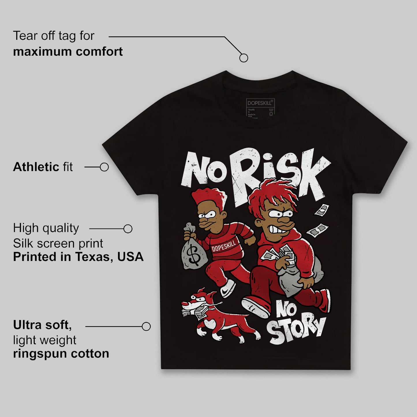 Flu Game 12s DopeSkill Toddler Kids T-shirt No Risk No Story Graphic