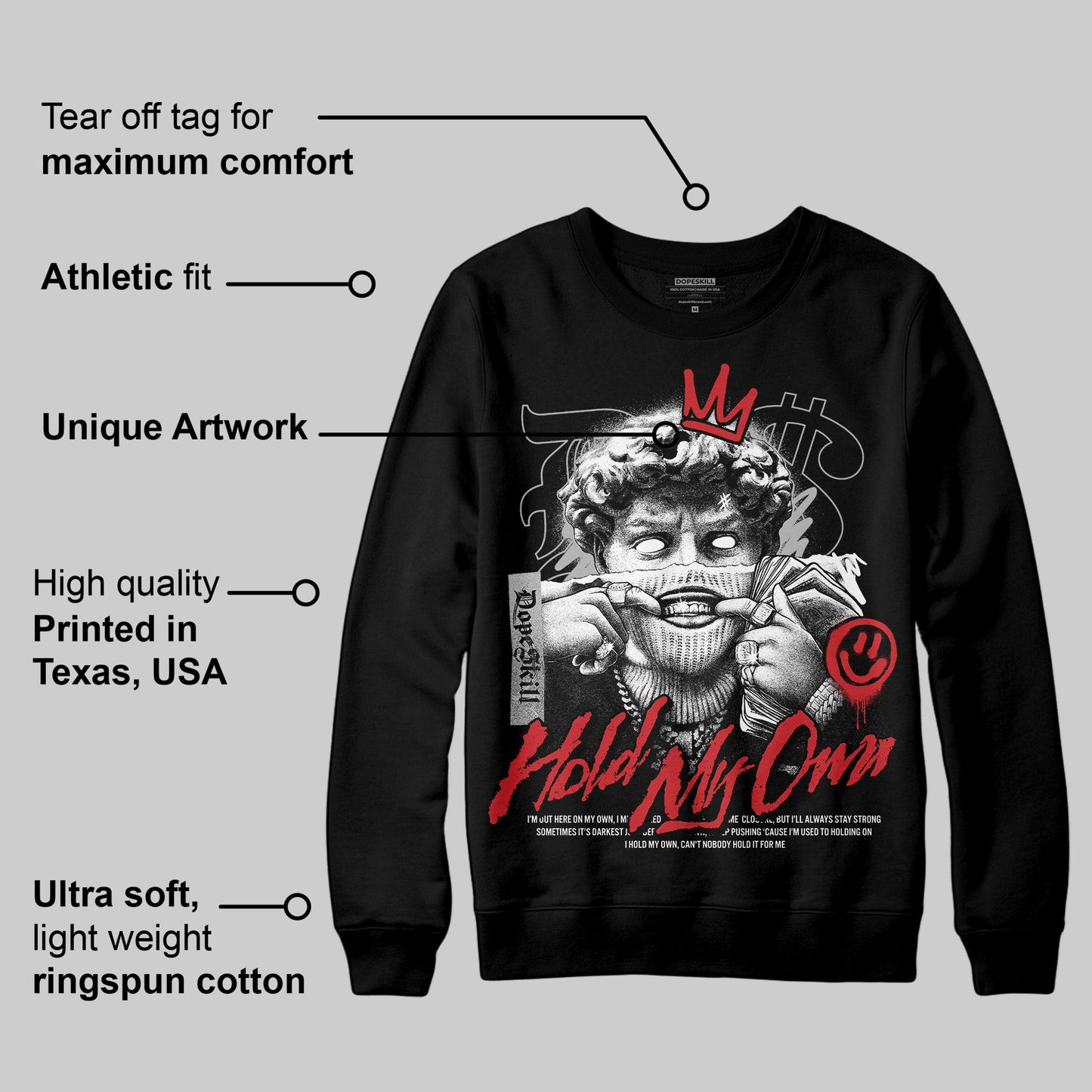 Black Cement 3s DopeSkill Sweatshirt In My Way Graphic