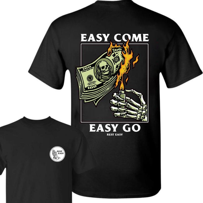 Rest Easy Hoodie - Easy Come Easy Go Skeleton Design, Ideal for Casual Wear, Comfortable and Stylish, Gift for Men, Gift for Women, Gift for You Mensw