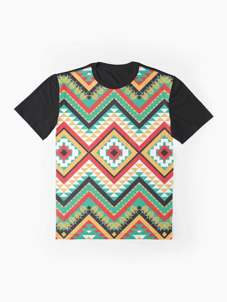 colorful ethnic geometric pattern Graphic T-Shirt Style001