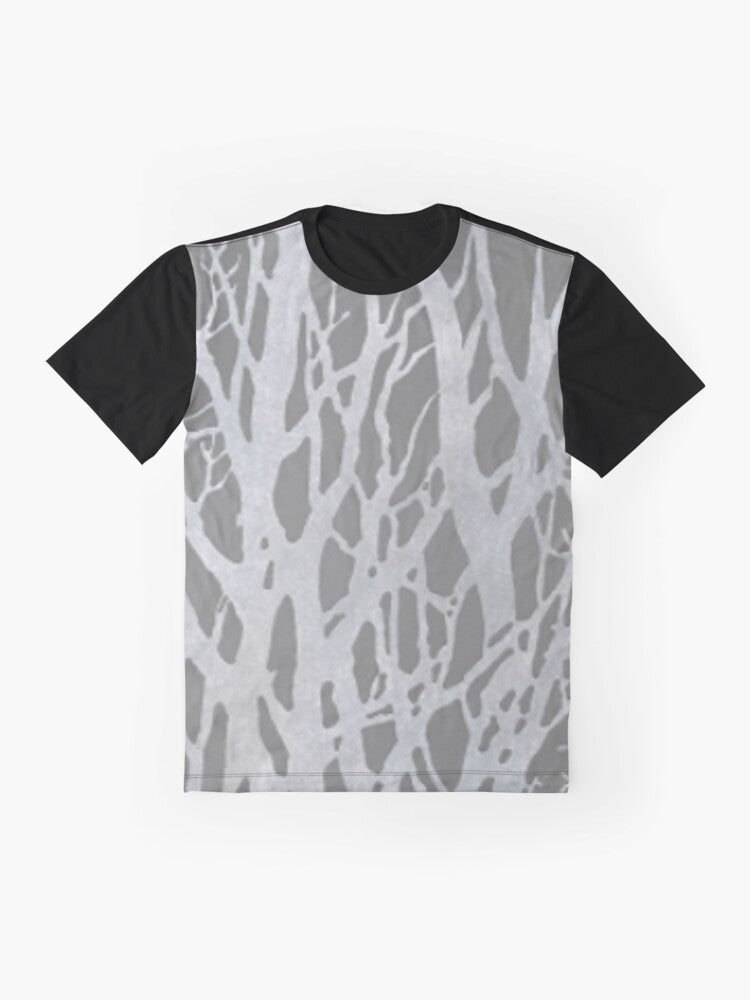Grey Silver Tree Silhouette Graphic T-Shirt