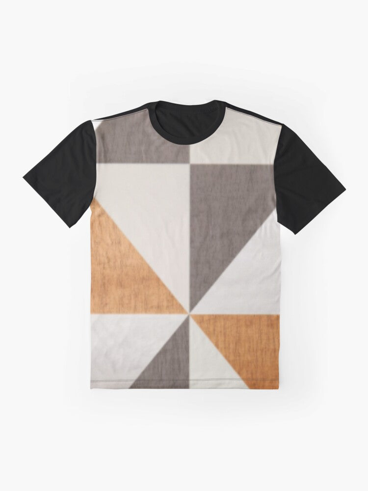 Copper, navy & pewter Mosaic geometric Graphic T-Shirt