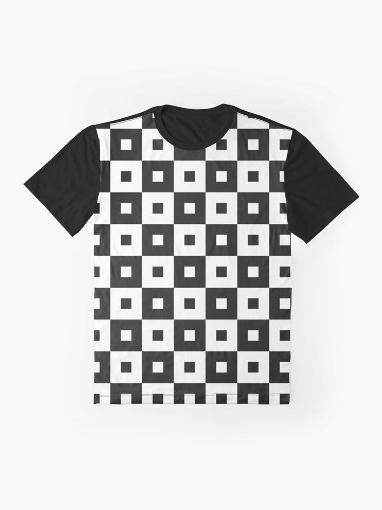 Square Pattern Graphic T-Shirt Style001