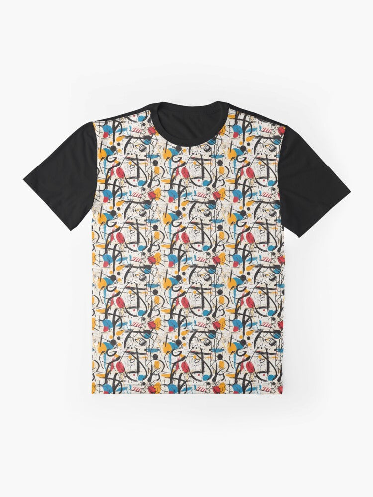 Minimalist Doodles Vibrant Colors Abstract Art Graphic T-Shirt Style004