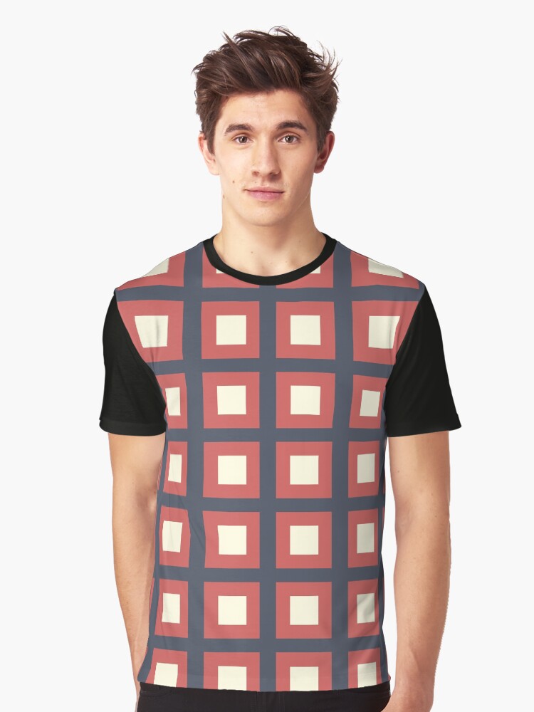 Marine plaid pattern Graphic T-Shirt
