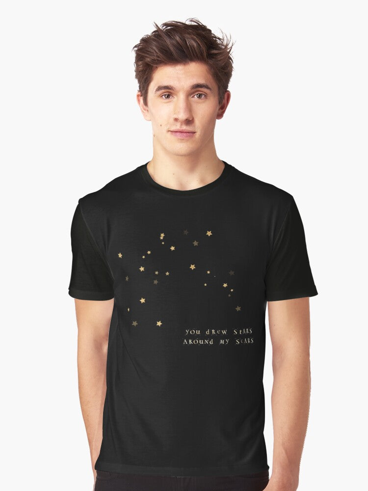 Cardigan Taylor Swift You Drew Stars Around My Scars (Gold) Graphic T-Shirt