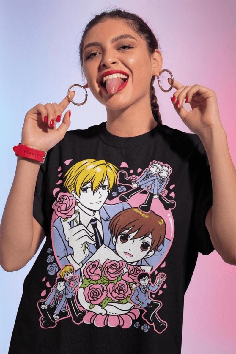 Unisex anime Tshirt, Manga Lover Shirt, Graphic Tee, Otaku Ropa, Clothing Merch Gift, Graphic Anime Tee, Manga Shirt