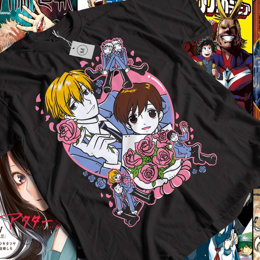 Unisex anime Tshirt, Manga Lover Shirt, Graphic Tee, Otaku Ropa, Clothing Merch Gift, Graphic Anime Tee, Manga Shirt