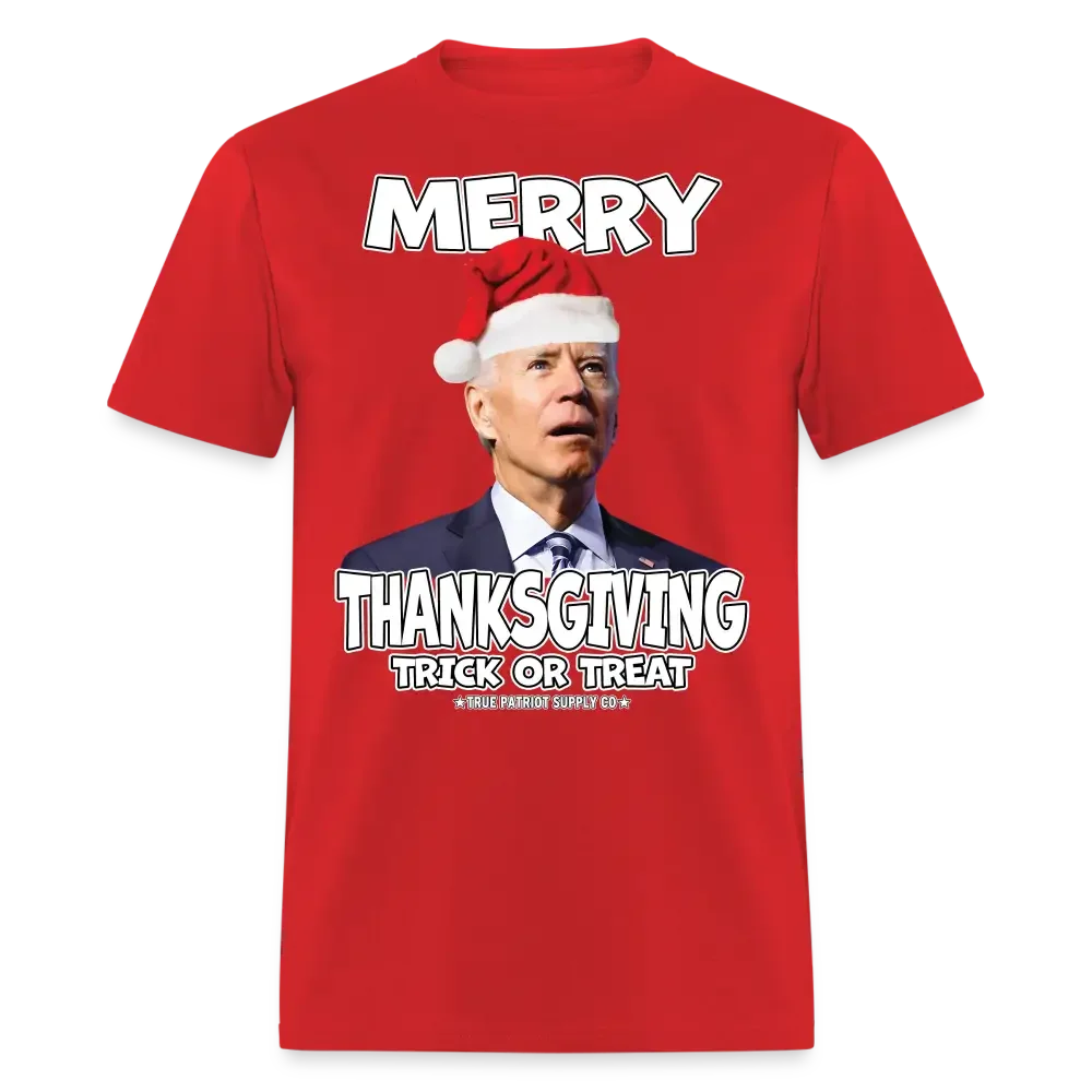 Merry Thanksgiving Trick Or Treat Confused Biden Unisex Classic T-Shirt