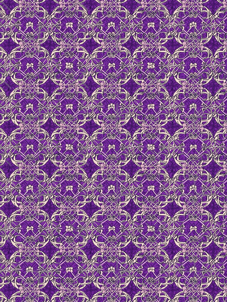 Purple Motif Trendy Pattern V16 Premium T-Shirt