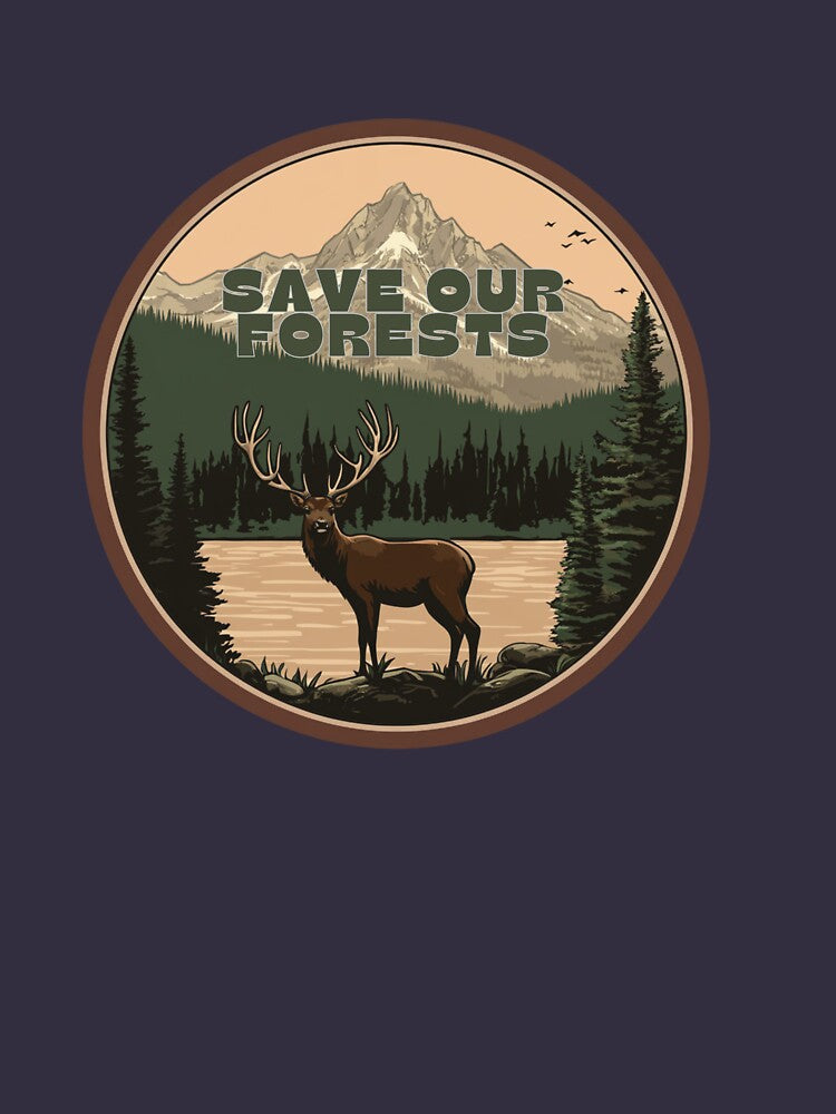 Save Our Forests – Wilderness Conservation Art Fitted Scoop T-Shirt