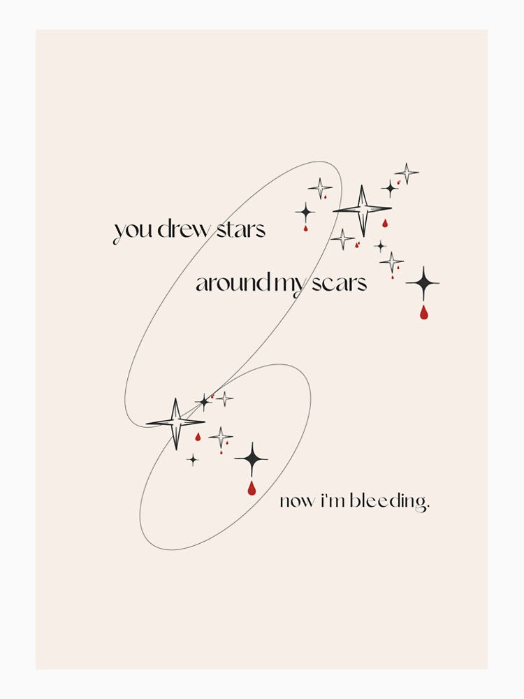 You Drew Stars Around My Scars Premium T-Shirt