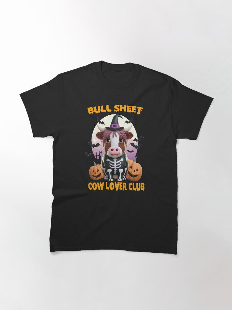 Bull Sheet Cow Lovers Club Halloween Sticker Classic T-Shirt