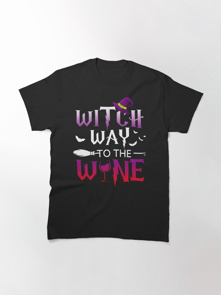 Witch Way To The Wine Funny Witch Classic T-Shirt
