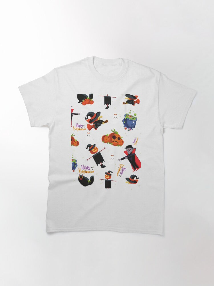 Halloween Witches Skull Pumpkin Classic T-Shirt
