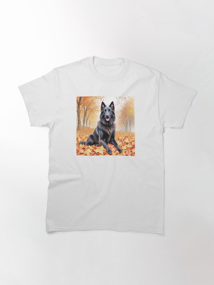 Belgian Sheepdog In Autumn Classic T-Shirt