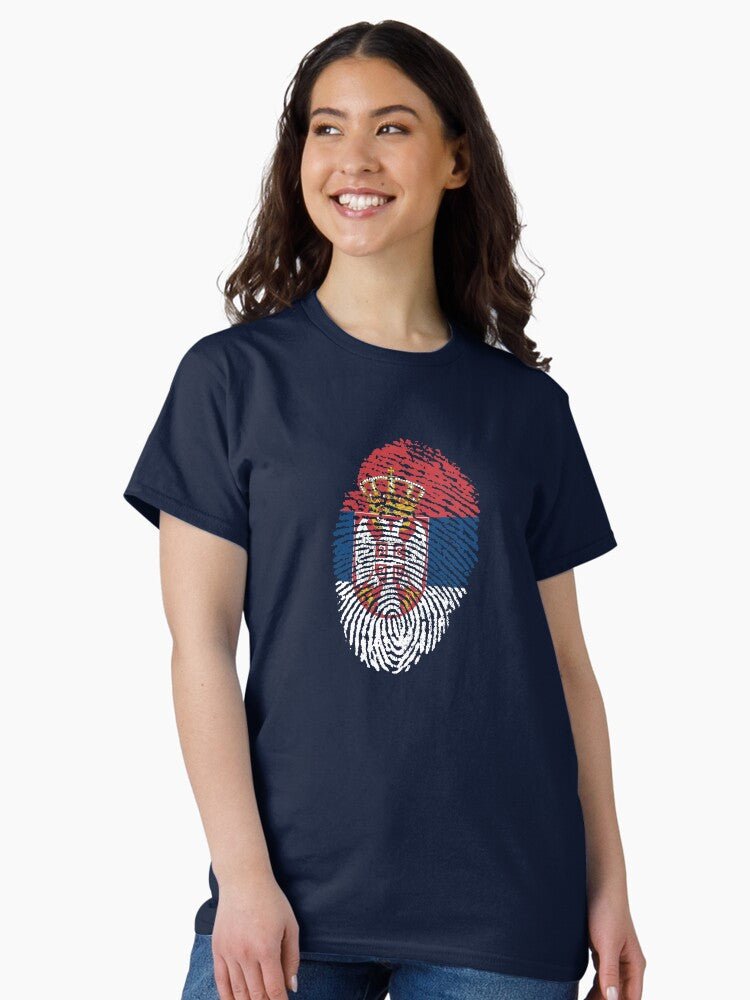 Serbian fingerprint flag Classic T-Shirt