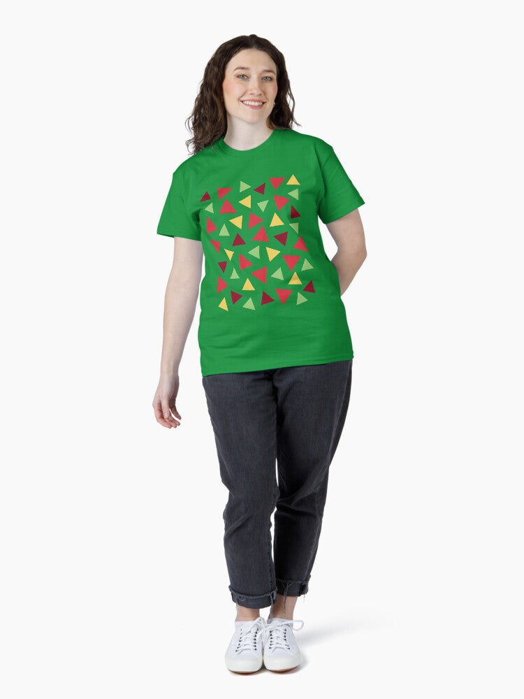 Colorful Triangles Classic T-Shirt Style003