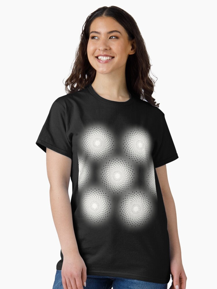 Fused Glowing Spheres With Dotted Interior. Abstract Art Classic T-Shirt