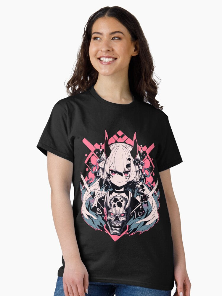 Devil girl with her skull Classic T-Shirt