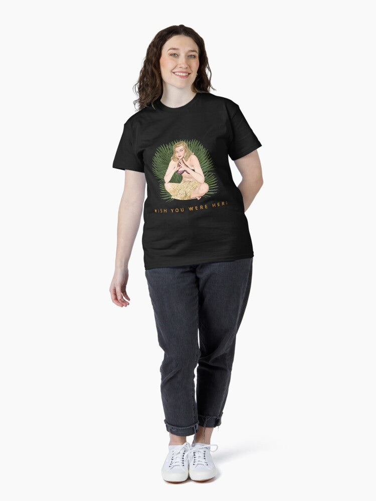 Hula Girl Wish You Were Here 4 Classic T-Shirt