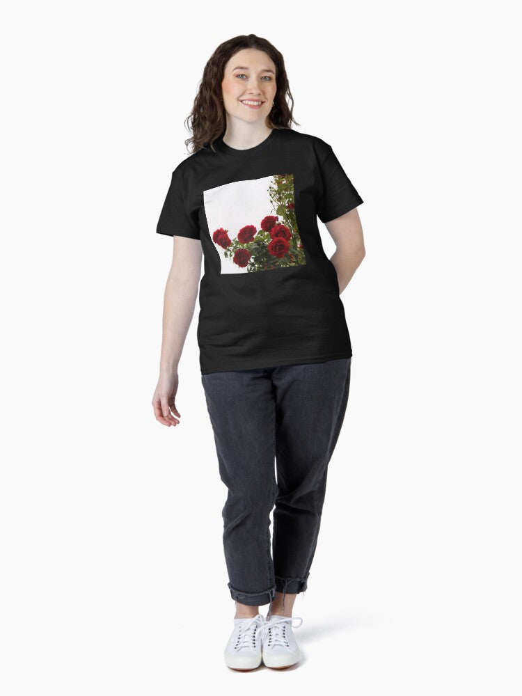 Romantic Red Garden Roses Classic T-Shirt