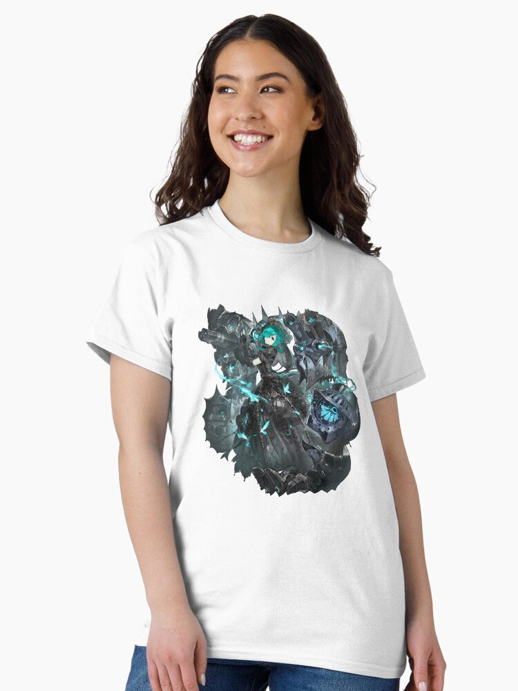 Gothic Mecha Girl - Dark Fantasy Anime Warrior Classic T-Shirt