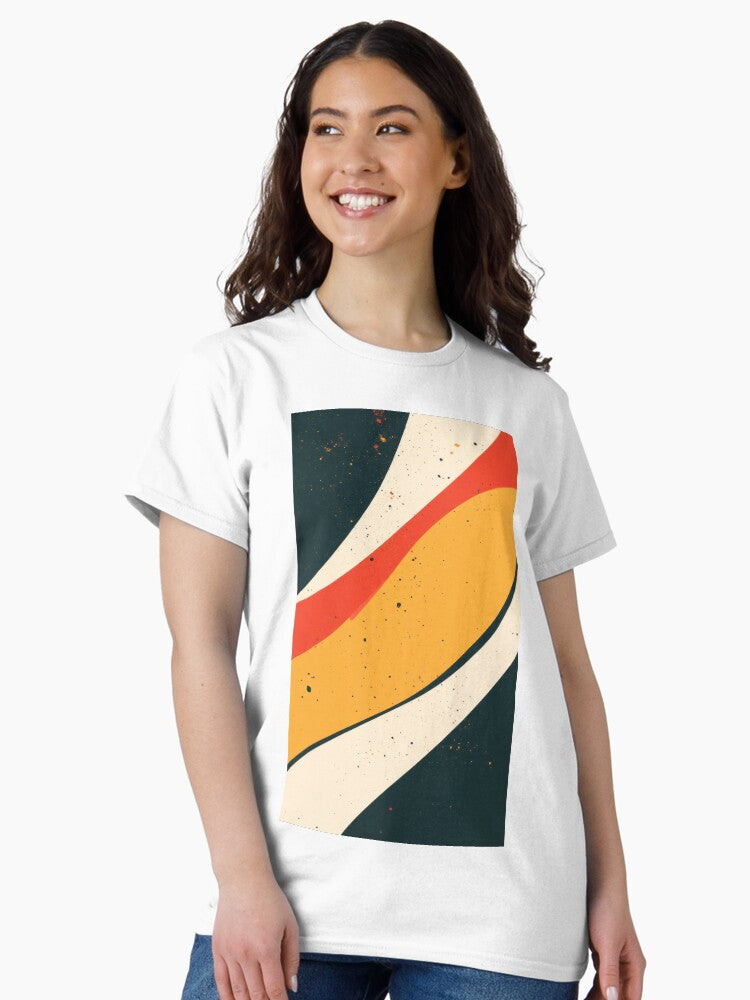 Vivid waves on dark backdrop Classic T-Shirt
