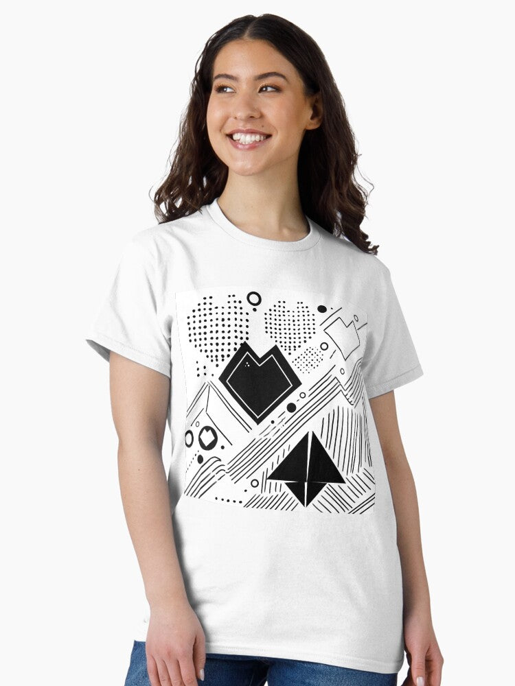 Geometric Heartscape Classic T-Shirt