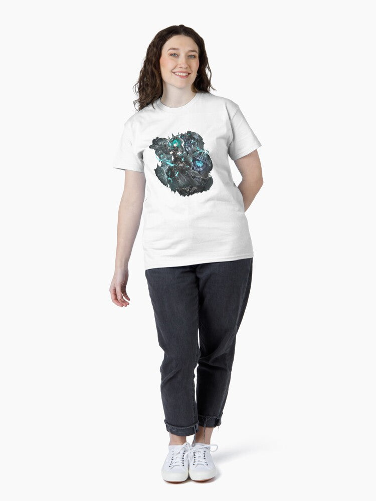 Gothic Mecha Girl - Dark Fantasy Anime Warrior Classic T-Shirt
