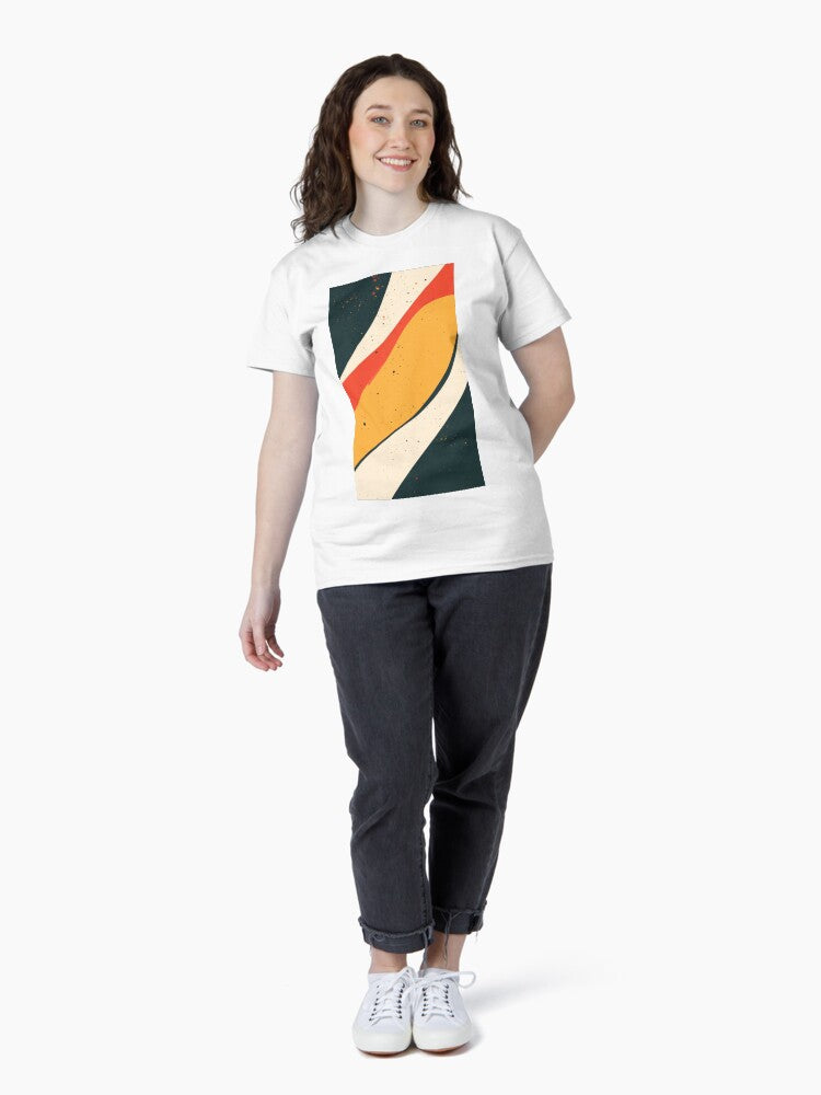 Vivid waves on dark backdrop Classic T-Shirt