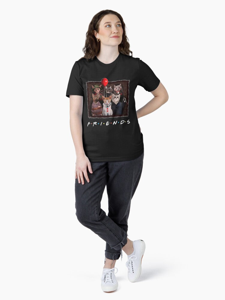 Halloween friends cat in horror movie character Essential T-Shirt