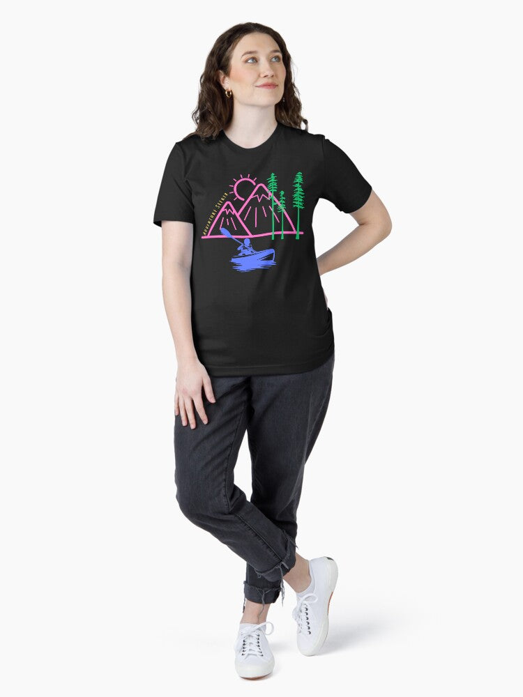 Adventure Seeker Mountain Trees Kayaking Outdoors Fun Essential T-Shirt