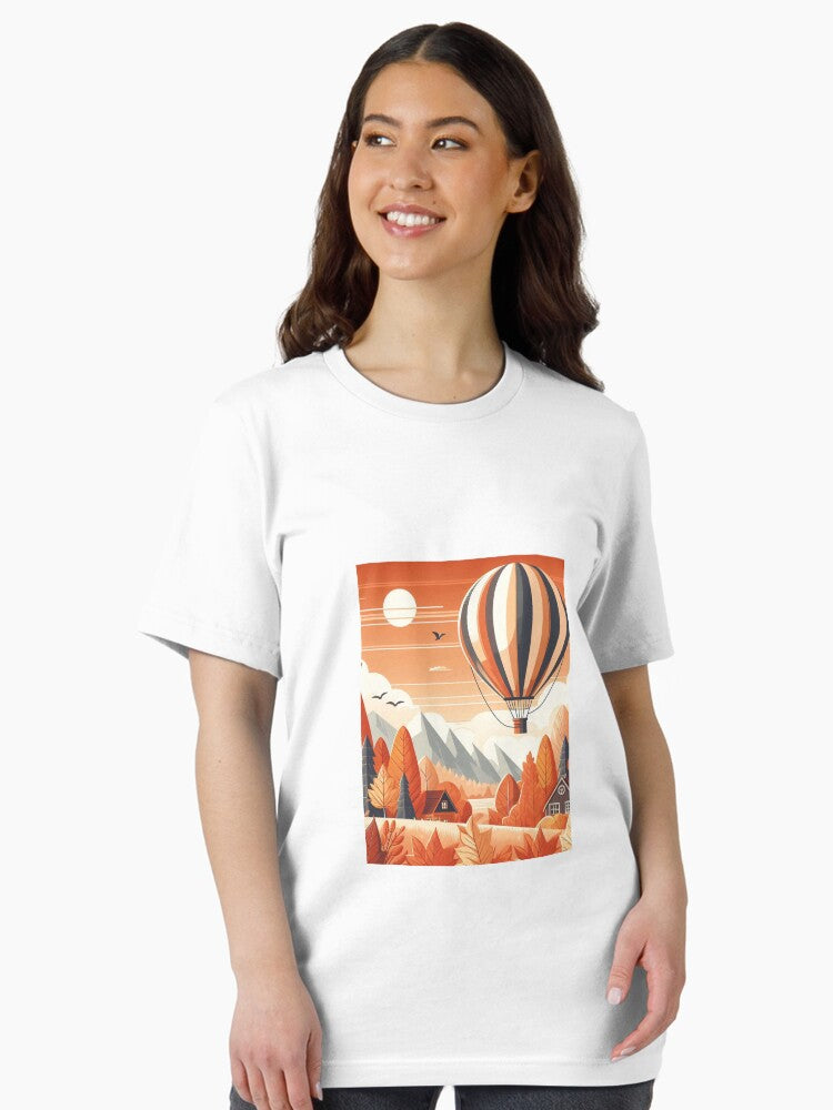 Autumn Ascent – Hot Air Balloon Over Fall Forest Essential T-Shirt