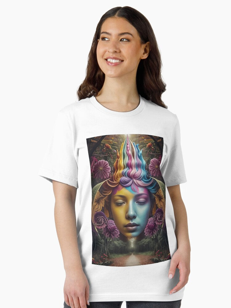 Psychedelic Face in the Forest Essential T-Shirt