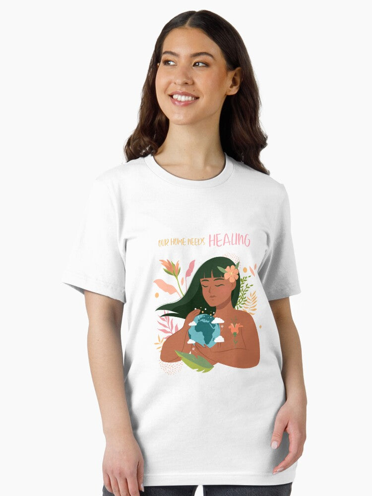 Our Planet of Flowers Needs Healing Save Mother Earth Essential T-Shirt