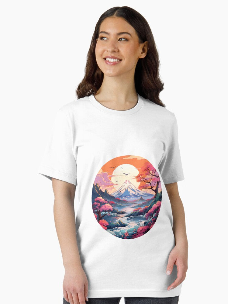 I love Nature Silhouette Beautiful landscape, mountain, Sunset, red clouds Essential T-Shirt