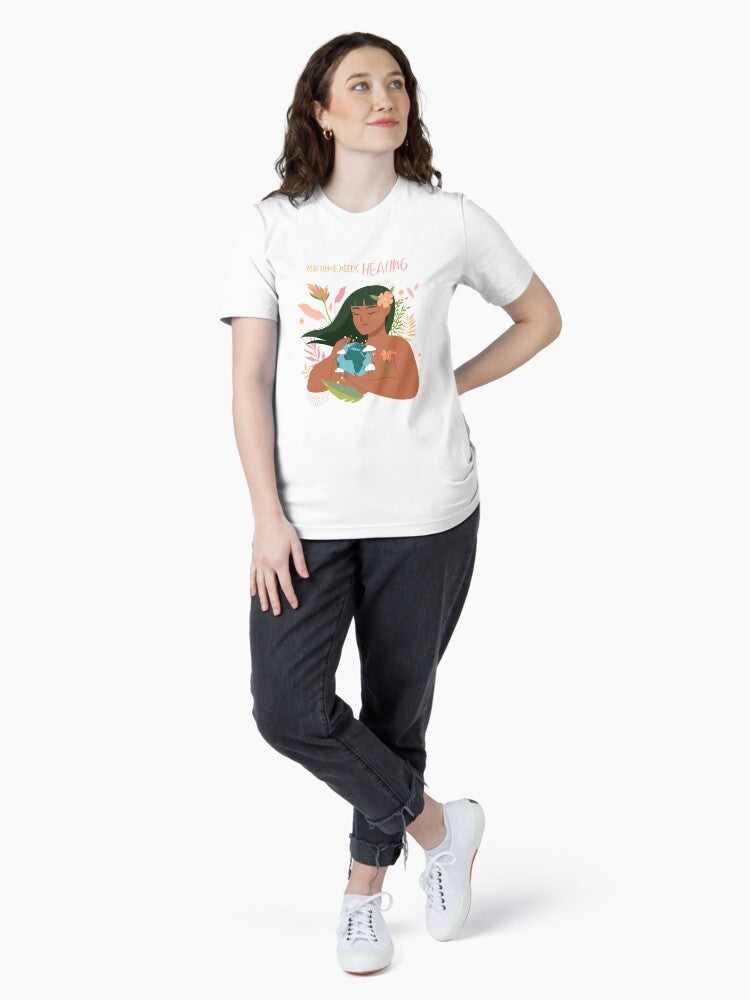 Our Planet of Flowers Needs Healing Save Mother Earth Essential T-Shirt